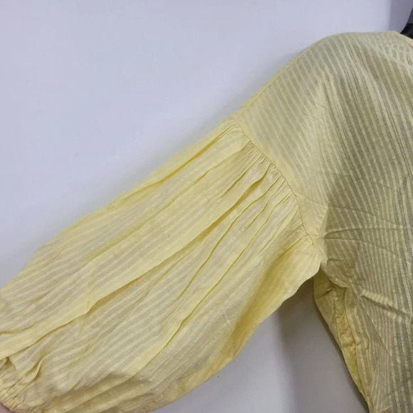 Billabong Womens Sun Valley Button Front Seersucker Romper Sunbeam Size M NWT‎ - Picture 4 of 11